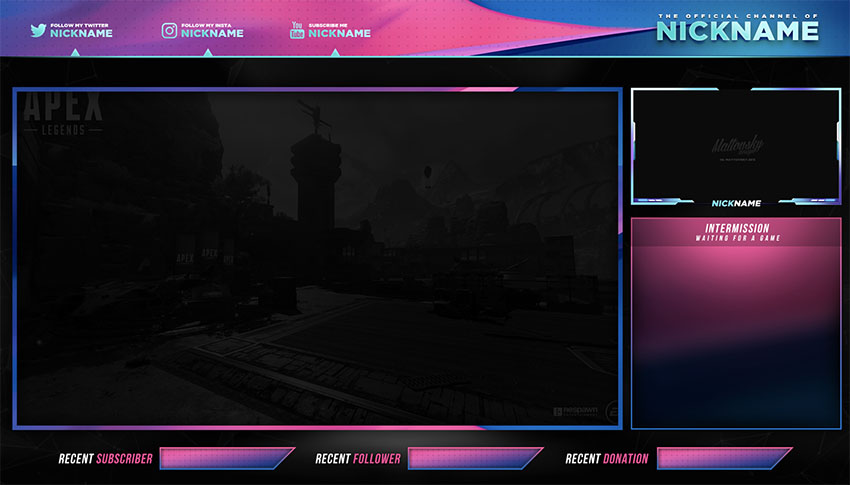 Free Twitch Stream Overlay Template 